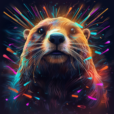 Neon Otter Head