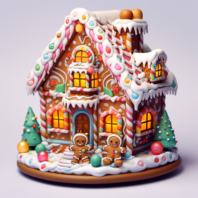 Gingerbread House And People