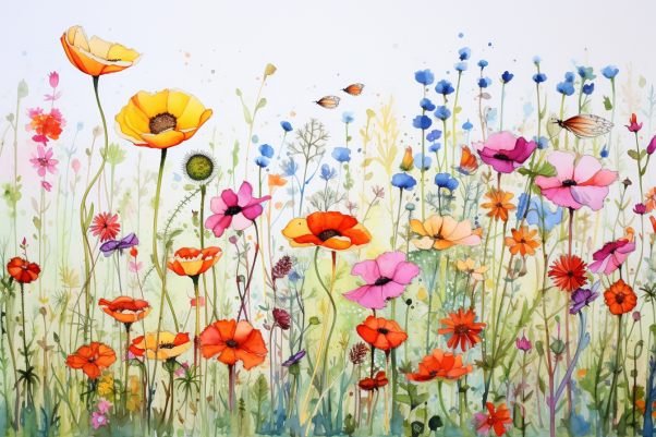 Simply Wild Watercolor Wildflowers