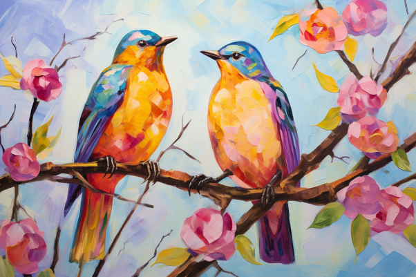 Beautiful Lovebirds  Diamond Painting Kits