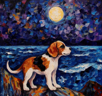 Thumbnail for Beagle Puppy Dog At Night