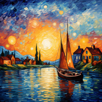 Thumbnail for Sailboat And Golden Sunset