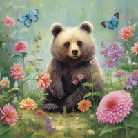 Thumbnail for Fluffy Bear In The Garden