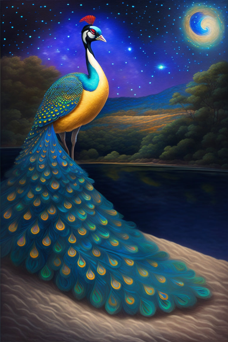 Dreamy Peacock  Magical Night