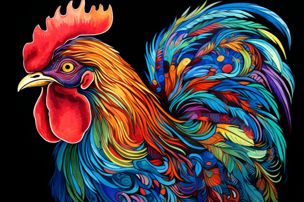 Vibrant Rooster