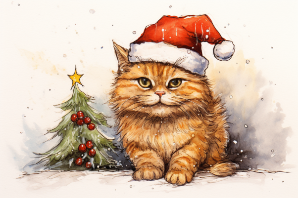 Christmas Orange Cat