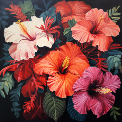 Collection Of Tropical Flowers