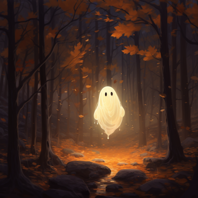 Friendly Floating Glowing Ghost
