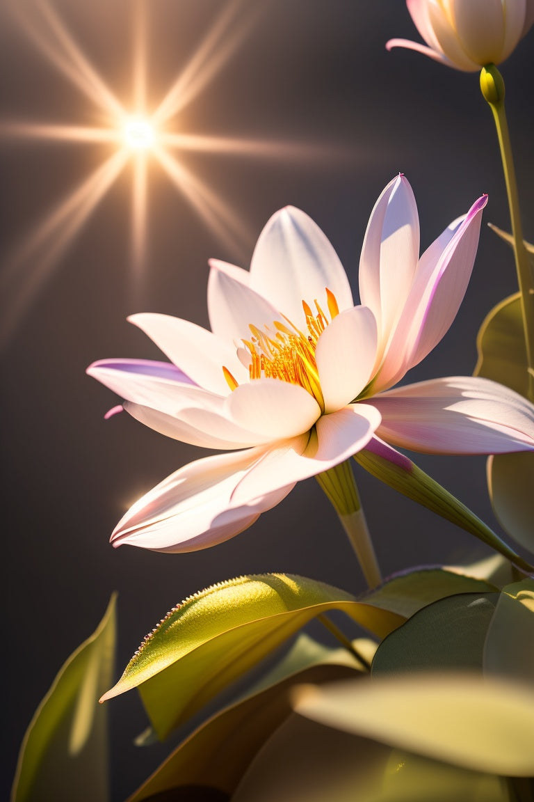 White Lotus In The Sun
