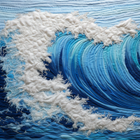 Thumbnail for Embroidery Vibe Blue Wave