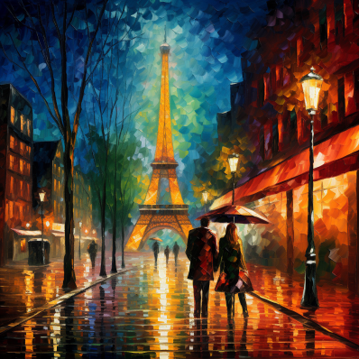 Eiffel Tower On A Romantic Evening