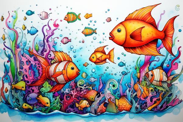 Watercolor Sea Life  Diamond Painting Kits