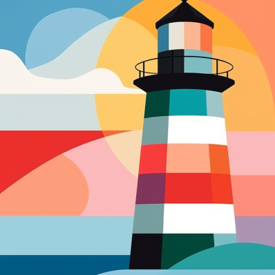 Bold Color Lighthouse