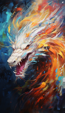 Fierce White Dragon