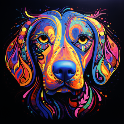 Glowing Abstract Labrador