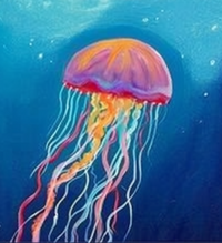 Thumbnail for Chilling Jellyfish Diamond Painting Kit