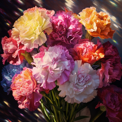 Colorful Bouquet Of Carnations