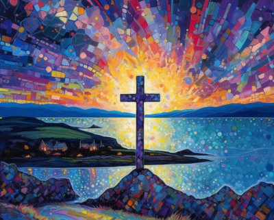 Cross On A Mosaic Hill
