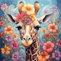 Thumbnail for Mesmerizing Giraffe And Flowers