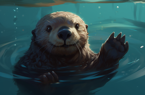 Sea Otter With A Smile