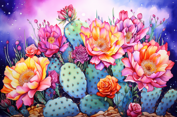 Succulents And Roses  Diamond Painting Kits