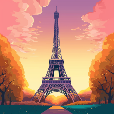 Eiffel Tower Sunset
