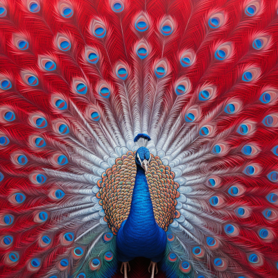 Red White And Blue American Peacock