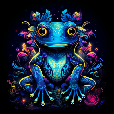 Glowing Peaceful Frog