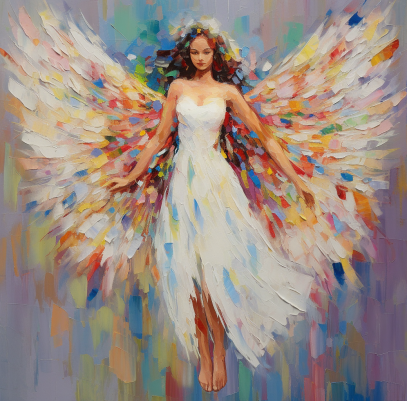 Colorful Angel Wings