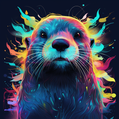 Kind Colorful Otter
