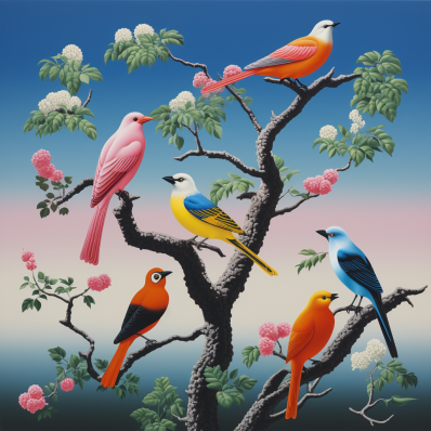Six Birds In A Tree
