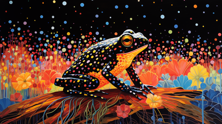 Frog With Polka Dots   Diamond Painting Kits