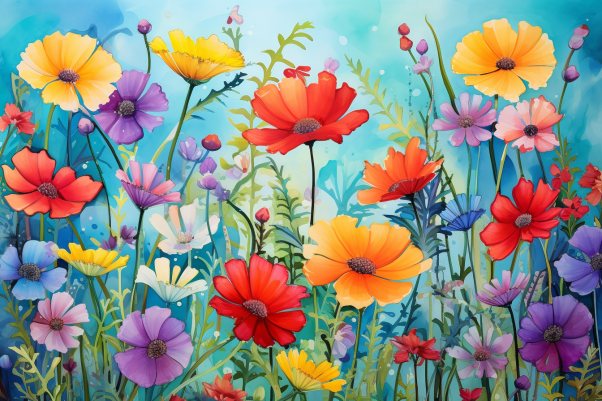 Spring Wildflowers  Diamond Painting Kits