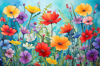 Thumbnail for Spring Wildflowers  Diamond Painting Kits