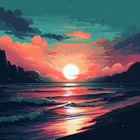 Thumbnail for Retro Sunset  Diamond Painting Kits