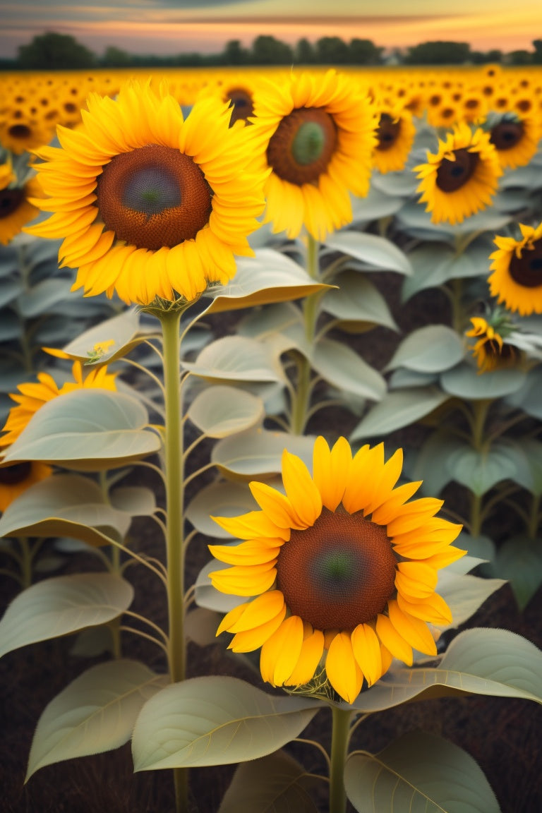 Sunflowers Standing Tall