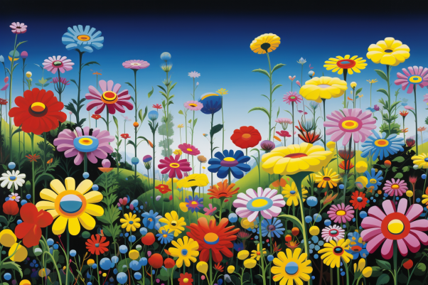 Colorful Wildflower Fantasy  Diamond Painting Kits