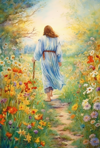 Thumbnail for Walk With Jesus, A Dirt Path Surrounded Buy Yellow, Orange And White Flowers