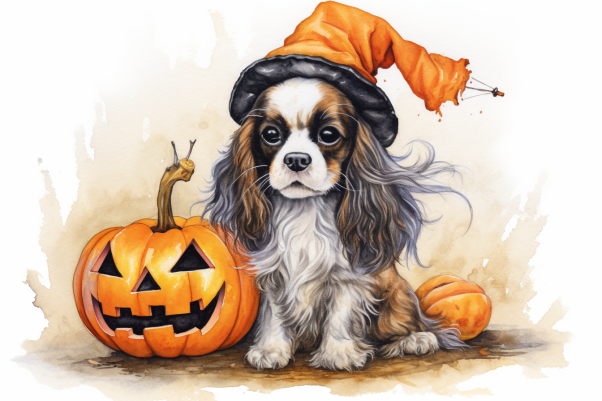 Halloween King Charles Spaniel