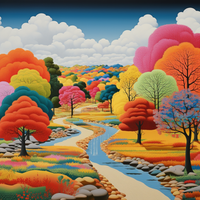 Thumbnail for Windy Path Through Colorful Trees