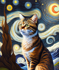 Thumbnail for Tabby Kitty And Starry Night