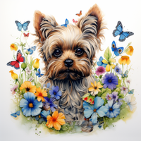 Thumbnail for Mesmerizing Yorkie And Butterflies