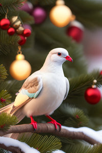 Thumbnail for Christmas Bird In Branch Of Christmas Tree