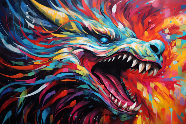 Colorful Fierce Dragon