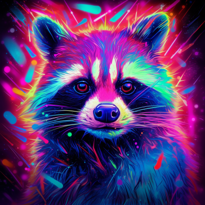 Sweet Neon Raccoon