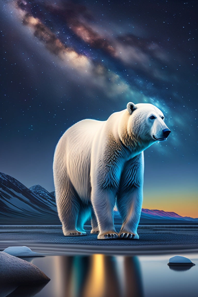 Polar Bear On A Magical Evening