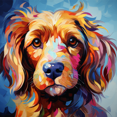 Colorful Artsy Puppy