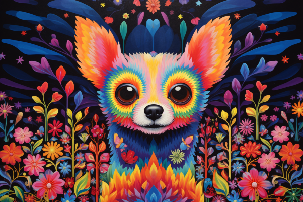 Bold Colorful Chihuahua  Diamond Painting Kits