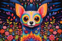 Thumbnail for Bold Colorful Chihuahua  Diamond Painting Kits
