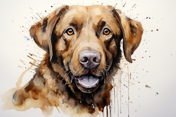 Watercolor Brown Labrador  Diamond Painting Kits